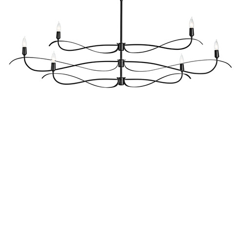 Willow Willow 6-Light Large Chandelier in Black (39|136352-SKT-MULT-10)