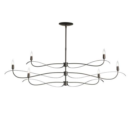 Willow Willow 6-Light Large Chandelier in Dark Smoke (39|136352-SKT-MULT-07)