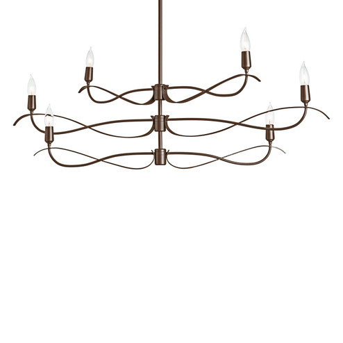 Willow Willow 6-Light Small Chandelier in Bronze (39|136350-SKT-MULT-05)