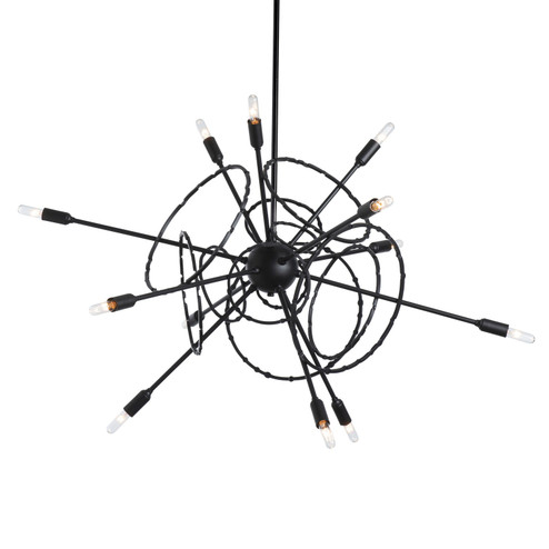 Olympus Olympus 12-Light Starburst Pendant in Black (39|131604-SKT-MULT-10)