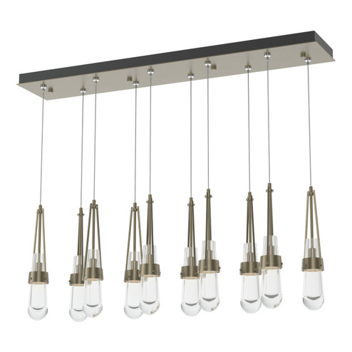Link Link 10-Light Clear Glass Pendant in Soft Gold (39|131207-SKT-STND-84-ZM0434)