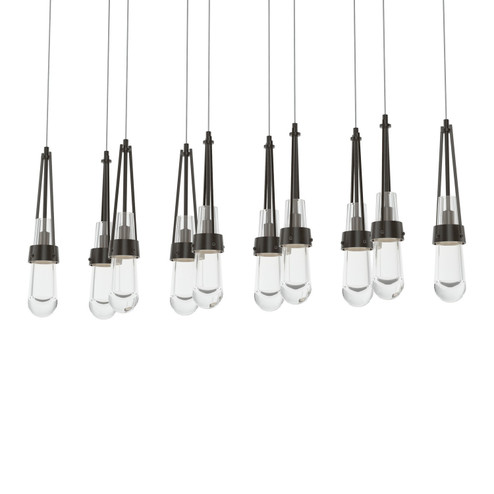 Link Link 10-Light Clear Glass Pendant in Oil Rubbed Bronze (39|131207-SKT-LONG-14-ZM0434)