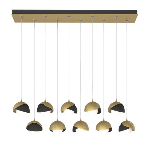 Brooklyn Brooklyn 10-Light Double Shade Pendant in Modern Brass (39|131205-SKT-STND-86-10-GG0711)