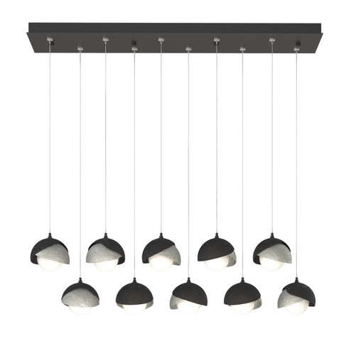 Brooklyn Brooklyn 10-Light Double Shade Pendant in Black (39|131205-SKT-STND-10-85-GG0711)