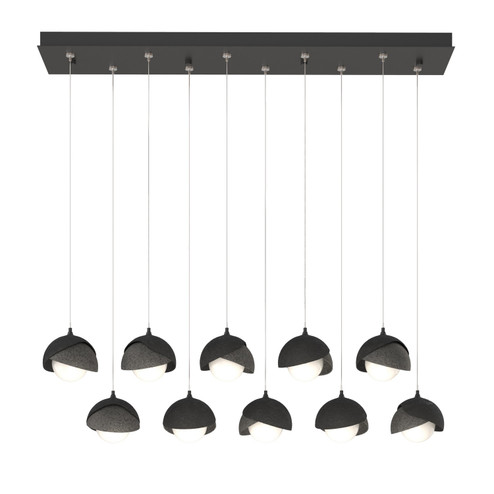 Brooklyn Brooklyn 10-Light Double Shade Pendant in Black (39|131205-SKT-STND-10-20-GG0711)