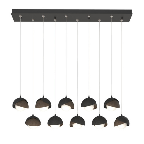 Brooklyn Brooklyn 10-Light Double Shade Pendant in Black (39|131205-SKT-STND-10-05-GG0711)