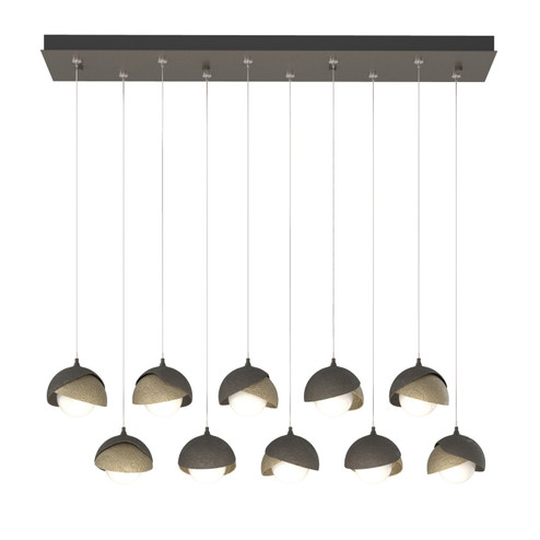 Brooklyn Brooklyn 10-Light Double Shade Pendant in Dark Smoke (39|131205-SKT-STND-07-84-GG0711)