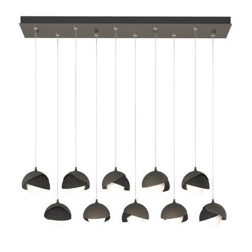 Brooklyn Brooklyn 10-Light Double Shade Pendant in Dark Smoke (39|131205-SKT-STND-07-10-GG0711)