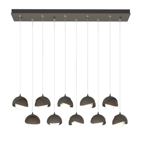 Brooklyn Brooklyn 10-Light Double Shade Pendant in Dark Smoke (39|131205-SKT-STND-07-05-GG0711)