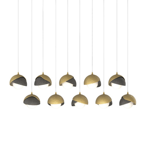 Brooklyn Brooklyn 10-Light Double Shade Pendant in Modern Brass (39|131205-SKT-LONG-86-20-GG0711)