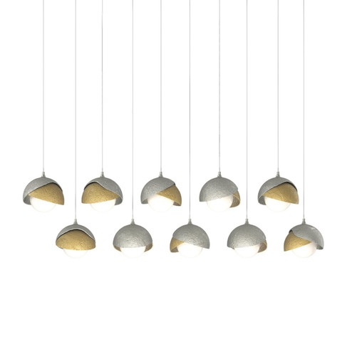 Brooklyn Brooklyn 10-Light Double Shade Pendant in Sterling (39|131205-SKT-LONG-85-86-GG0711)