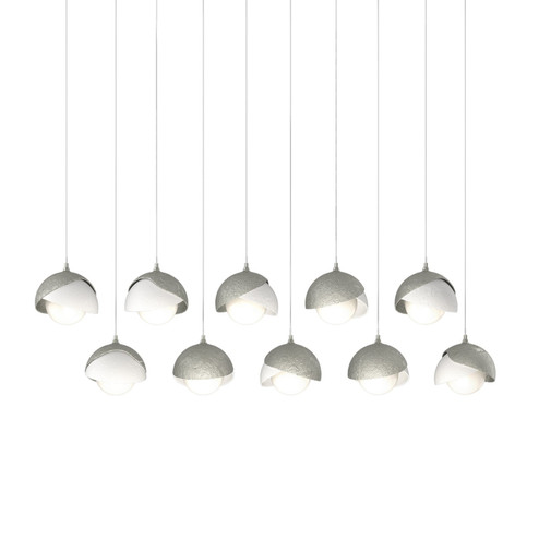 Brooklyn Brooklyn 10-Light Double Shade Pendant in Sterling (39|131205-SKT-LONG-85-02-GG0711)
