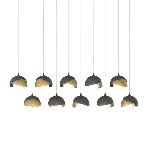 Brooklyn Brooklyn 10-Light Double Shade Pendant in Natural Iron (39|131205-SKT-LONG-20-86-GG0711)