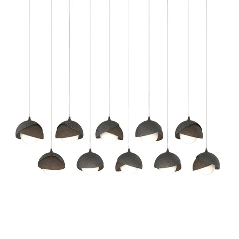 Brooklyn Brooklyn 10-Light Double Shade Pendant in Natural Iron (39|131205-SKT-LONG-20-05-GG0711)