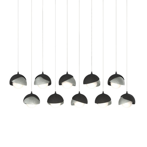 Brooklyn Brooklyn 10-Light Double Shade Pendant in Black (39|131205-SKT-LONG-10-82-GG0711)