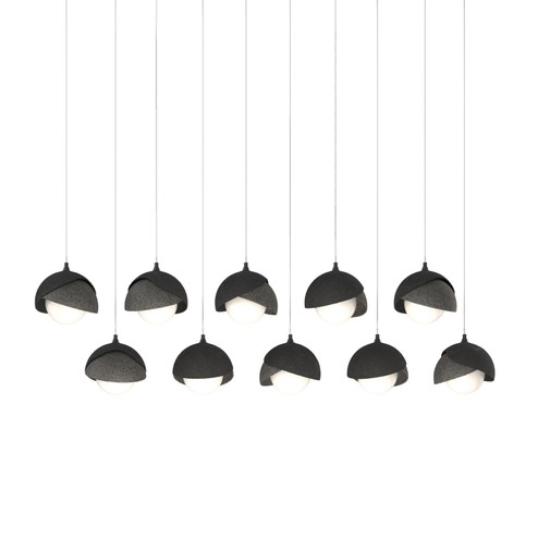 Brooklyn Brooklyn 10-Light Double Shade Pendant in Black (39|131205-SKT-LONG-10-20-GG0711)