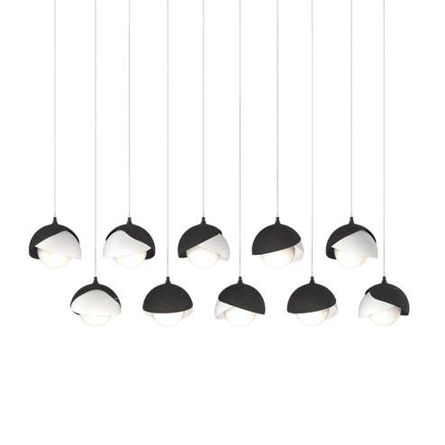 Brooklyn Brooklyn 10-Light Double Shade Pendant in Black (39|131205-SKT-LONG-10-02-GG0711)