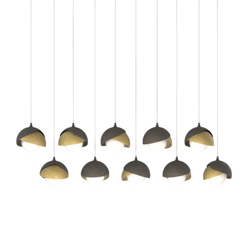 Brooklyn Brooklyn 10-Light Double Shade Pendant in Dark Smoke (39|131205-SKT-LONG-07-86-GG0711)