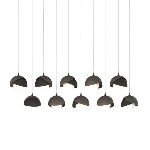 Brooklyn Brooklyn 10-Light Double Shade Pendant in Dark Smoke (39|131205-SKT-LONG-07-10-GG0711)