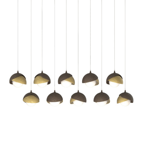 Brooklyn Brooklyn 10-Light Double Shade Pendant in Bronze (39|131205-SKT-LONG-05-86-GG0711)