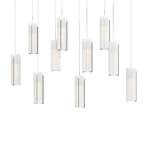 Exos Glass Exos Glass 10-Light Pendant in Sterling (39|131204-SKT-LONG-85-GG0065)