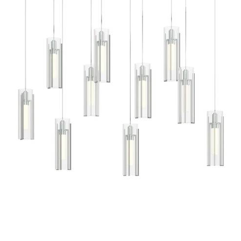Exos Glass Exos Glass 10-Light Pendant in Vintage Platinum (39|131204-SKT-LONG-82-ZM0065)