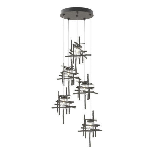 Tura Tura 5-Light Seeded Glass Pendant in Natural Iron (39|131126-SKT-STND-20-II0728)