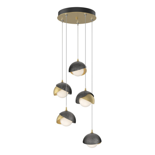 Brooklyn Brooklyn 5-Light Double Shade Pendant in Modern Brass (39|131125-SKT-STND-86-89-GG0711)