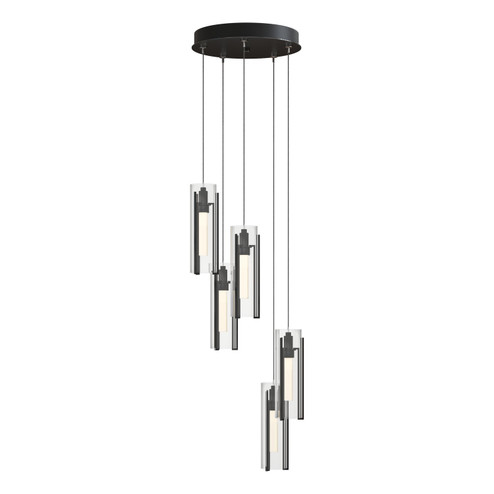 Exos Glass Exos Glass 5-Light Pendant in Modern Brass (39|131124-SKT-LONG-86-GG0065)