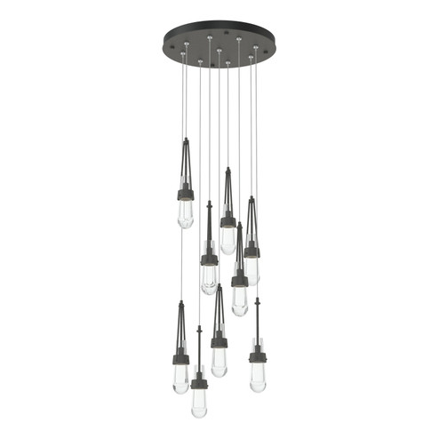 Link Link 9-Light Clear Glass Pendant in Natural Iron (39|131108-SKT-STND-20-ZM0434)
