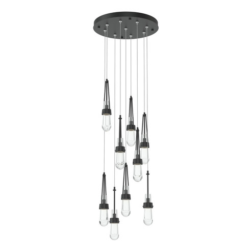 Link Link 9-Light Clear Glass Pendant in Black (39|131108-SKT-STND-10-ZM0434)