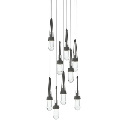 Link Link 9-Light Clear Glass Pendant in Natural Iron (39|131108-SKT-LONG-20-ZM0434)