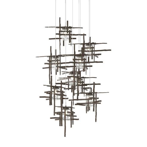 Tura Tura 9-Light Seeded Glass Pendant in Bronze (39|131107-SKT-LONG-05-II0728)