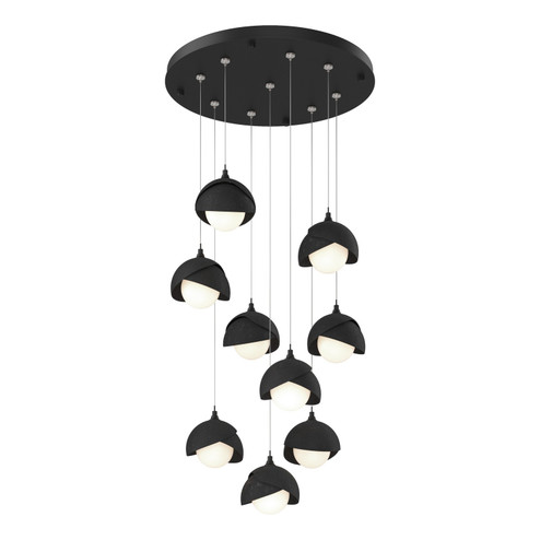 Brooklyn Brooklyn 9-Light Double Shade Pendant in Black (39|131105-SKT-STND-10-10-GG0711)