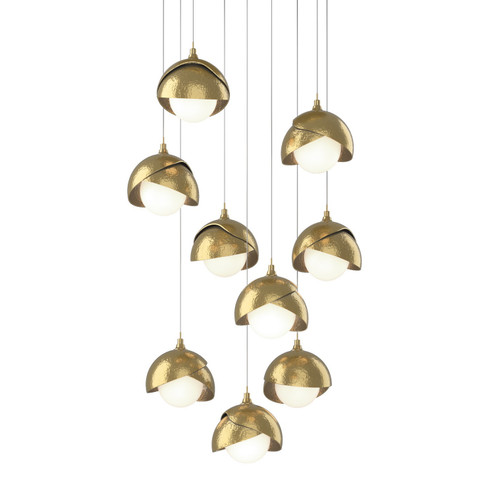 Brooklyn Brooklyn 9-Light Double Shade Pendant in Modern Brass (39|131105-SKT-LONG-86-86-GG0711)