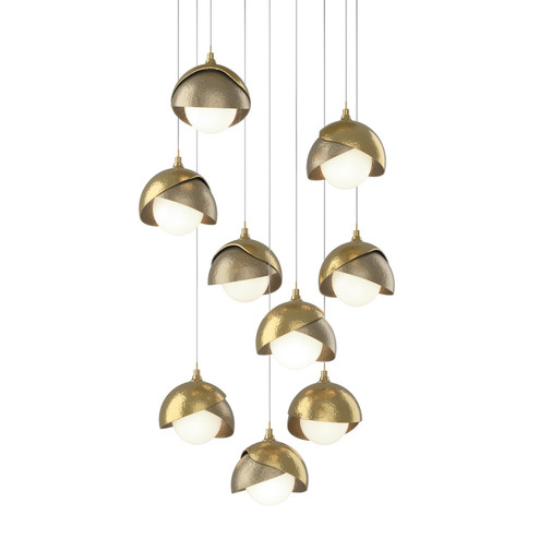 Brooklyn Brooklyn 9-Light Double Shade Pendant in Modern Brass (39|131105-SKT-LONG-86-84-GG0711)