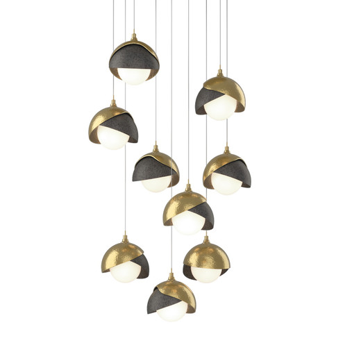 Brooklyn Brooklyn 9-Light Double Shade Pendant in Modern Brass (39|131105-SKT-LONG-86-20-GG0711)
