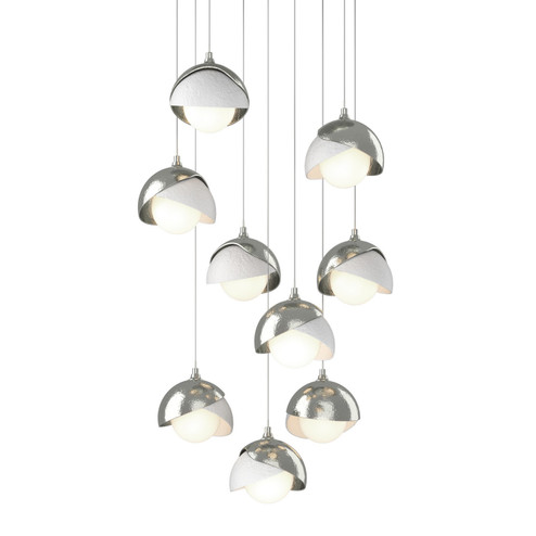 Brooklyn Brooklyn 9-Light Double Shade Pendant in Sterling (39|131105-SKT-LONG-85-02-GG0711)