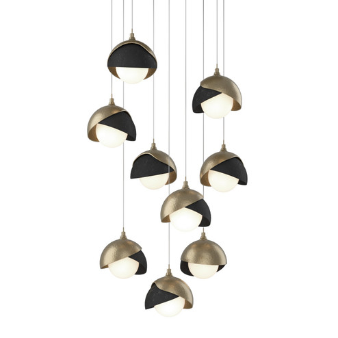 Brooklyn Brooklyn 9-Light Double Shade Pendant in Soft Gold (39|131105-SKT-LONG-84-10-GG0711)
