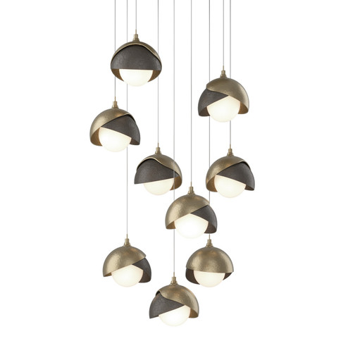 Brooklyn Brooklyn 9-Light Double Shade Pendant in Soft Gold (39|131105-SKT-LONG-84-07-GG0711)
