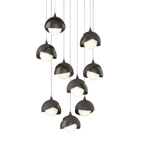 Brooklyn Brooklyn 9-Light Double Shade Pendant in Natural Iron (39|131105-SKT-LONG-20-14-GG0711)