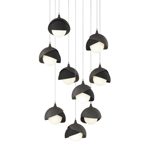 Brooklyn Brooklyn 9-Light Double Shade Pendant in Natural Iron (39|131105-SKT-LONG-20-10-GG0711)