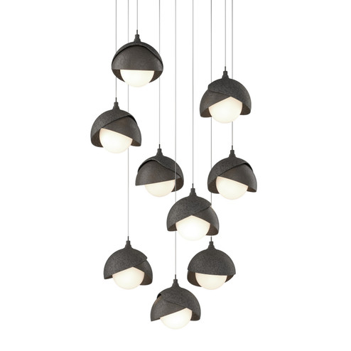 Brooklyn Brooklyn 9-Light Double Shade Pendant in Natural Iron (39|131105-SKT-LONG-20-07-GG0711)