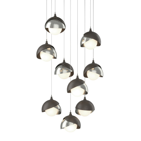 Brooklyn Brooklyn 9-Light Double Shade Pendant in Dark Smoke (39|131105-SKT-LONG-07-85-GG0711)