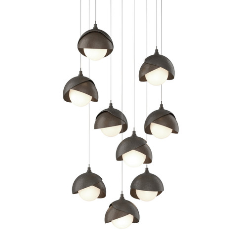 Brooklyn Brooklyn 9-Light Double Shade Pendant in Dark Smoke (39|131105-SKT-LONG-07-05-GG0711)