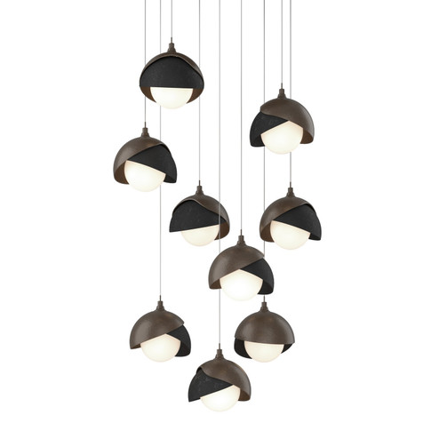 Brooklyn Brooklyn 9-Light Double Shade Pendant in Bronze (39|131105-SKT-LONG-05-10-GG0711)