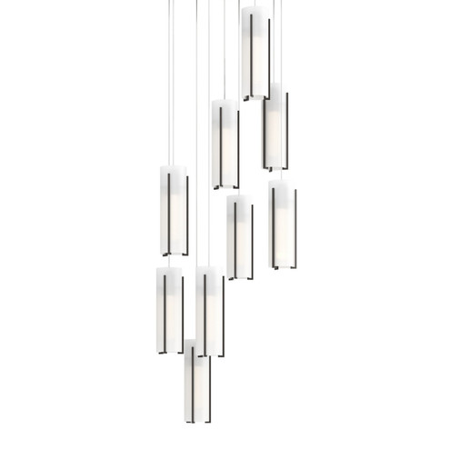 Exos Glass Exos Glass 9-Light Pendant in Oil Rubbed Bronze (39|131104-SKT-LONG-14-GG0065)