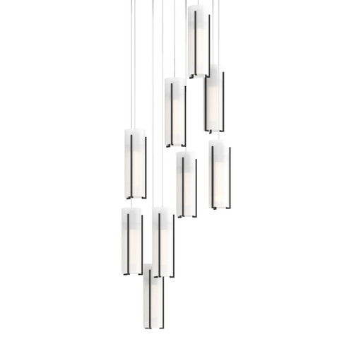 Exos Glass Exos Glass 9-Light Pendant in Black (39|131104-SKT-LONG-10-GG0065)