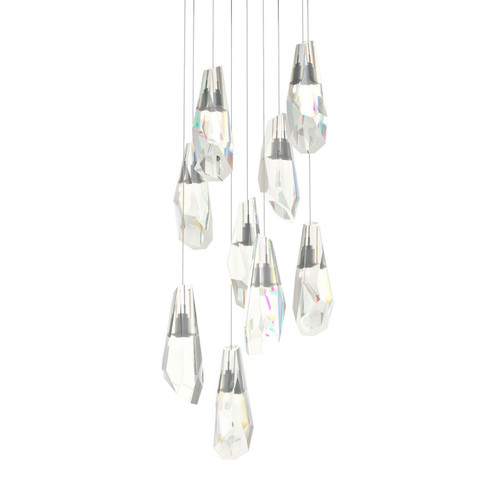 Luma Luma 9-Light Large Crystal Pendant in Natural Iron (39|131101-SKT-LONG-20-CR)