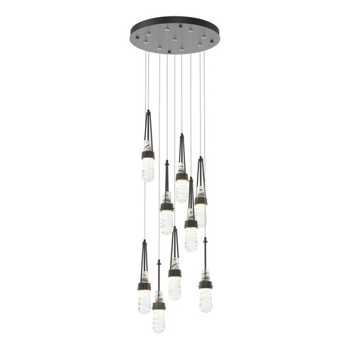 Link Link 9-Light Blown Glass Pendant in Black (39|131100-SKT-STND-10-YJ0434)